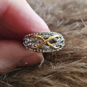 Elegant Gold and Silver Infinity Ring